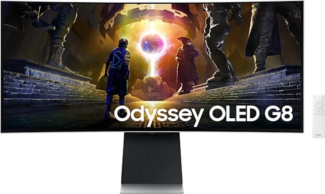 Monitor, Samsung, LS34DG850SUXDU Odyssey OLED G8, 34 inch, ultrawide i lakuar, Silver