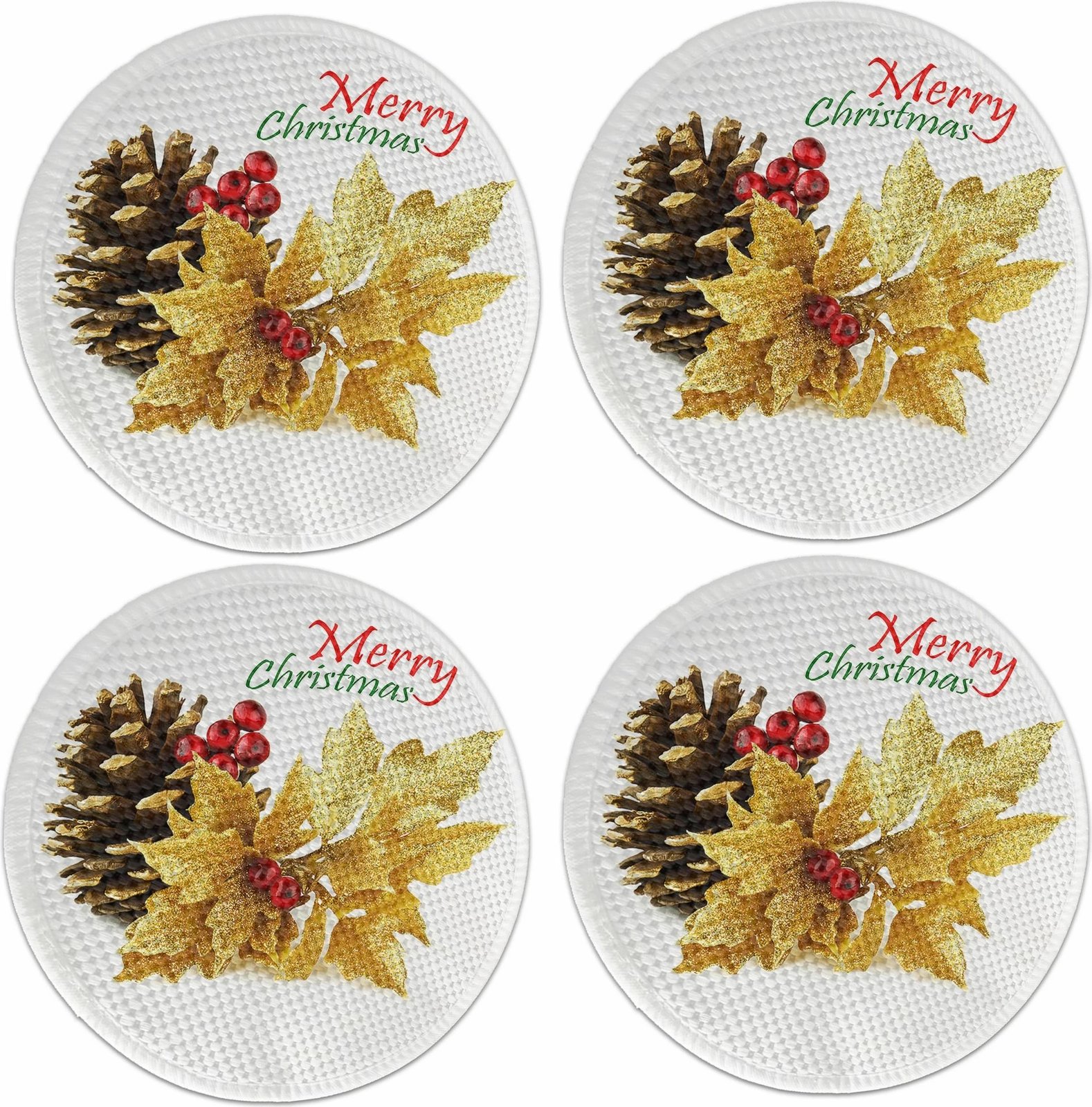 Set 4 copë mbulesa tavoline Hermia Concept, shumëngjyrëshe, 37 cm, 3747Supla