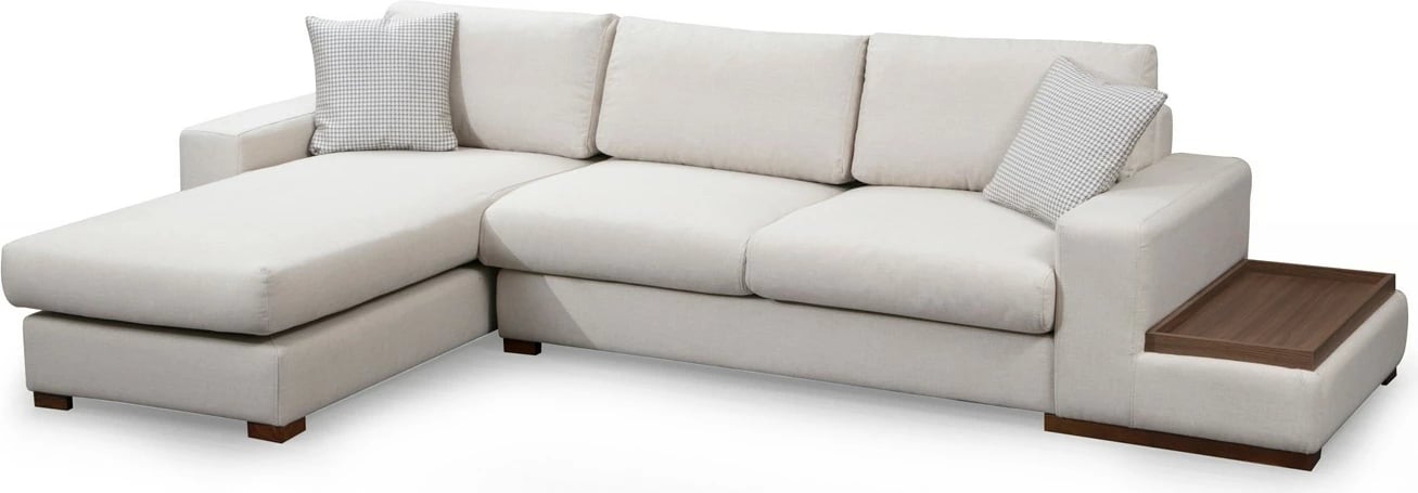 Këndore Atelier del Sofa, Loop 18, e bardhë, me tavolinë anësore