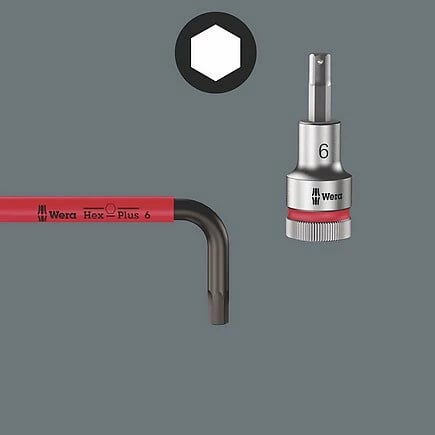 Set çelësa imbus Wera 3950/9 Hex-Plus Multicolour, çelik inox, me kuti ruajtjeje