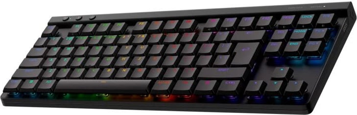 Tastierë, Logitech G, G515 LIGHTSPEED TKL (920-012538), mekanike low-profile GL, tri lidhje (LIGHTSPEED/BT/kabllo), RGB, layout US, e zezë