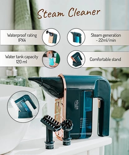 Pastrues me avull, Adler AD 7050, 1200W, depozitë 120 ml, IPX4, kabllo 3 m, set 5 aksesorë