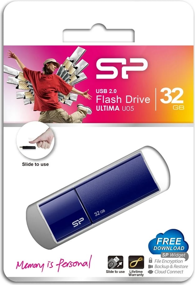 USB Silicon Power Ultima U05, 32 GB, e kaltër