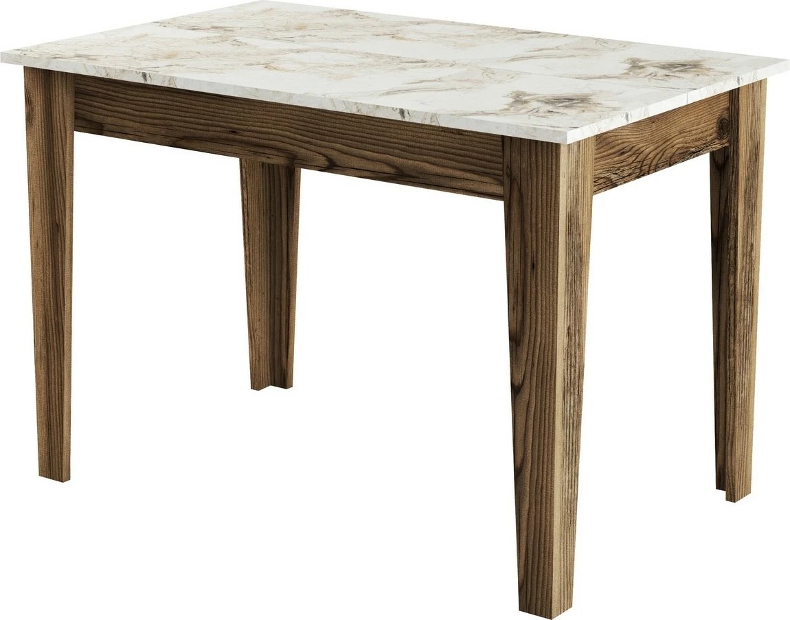 Tavolinë kuzhine Hanah Home, Kiev 506, ngjyrë arre dhe e bardhë