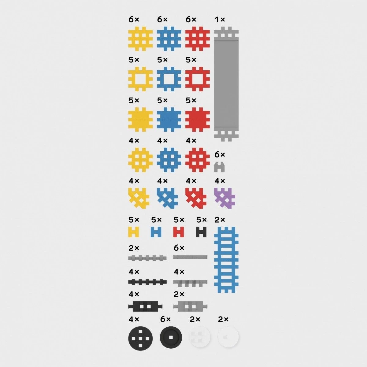 Set lodrash ndërtimi Marioinex Mini Waffle Konstruktor Expert 141 elemente, shumëngjyrëshe