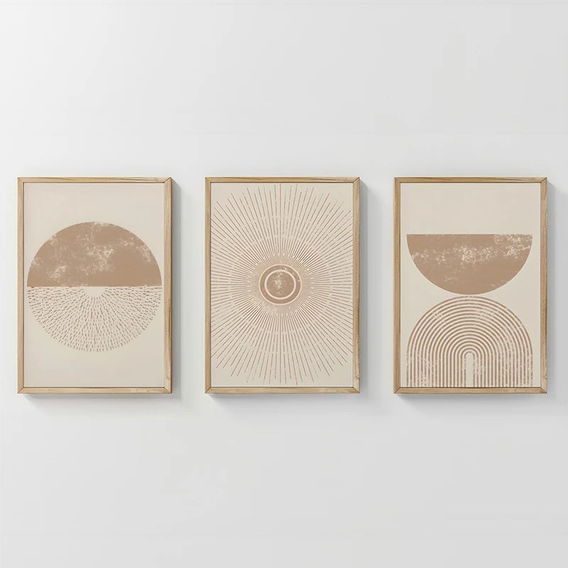 Set pikturash muri në kornizë Varenzy triptik, printim digjital, 33x1.5x48cm