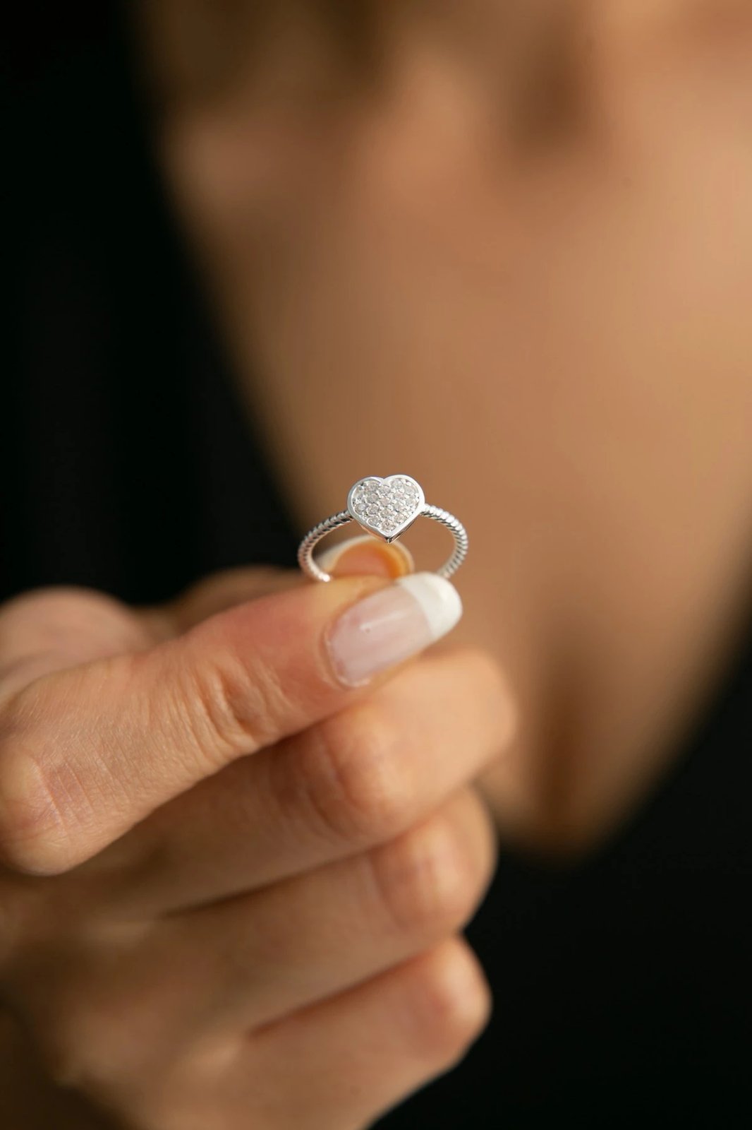 Unazë argjendi Elika Silver, e rregullueshme, me zirkon, FA182295