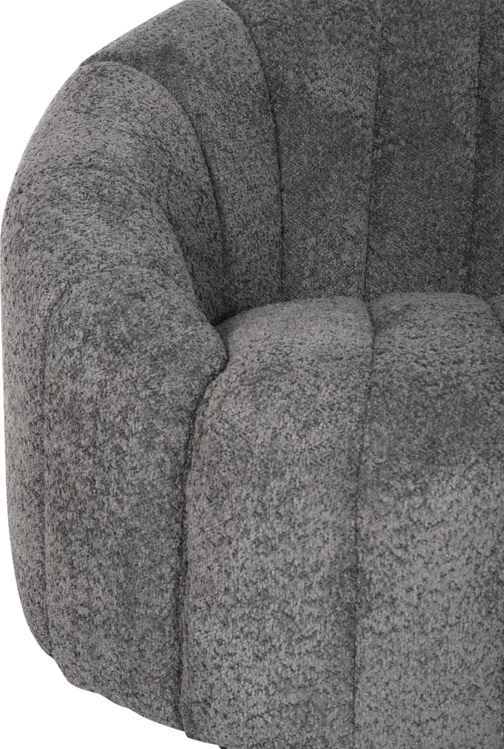 Divan dy vendesh MOBY FH9595.01, pëlhurë boucle gri, 145x82x67H cm