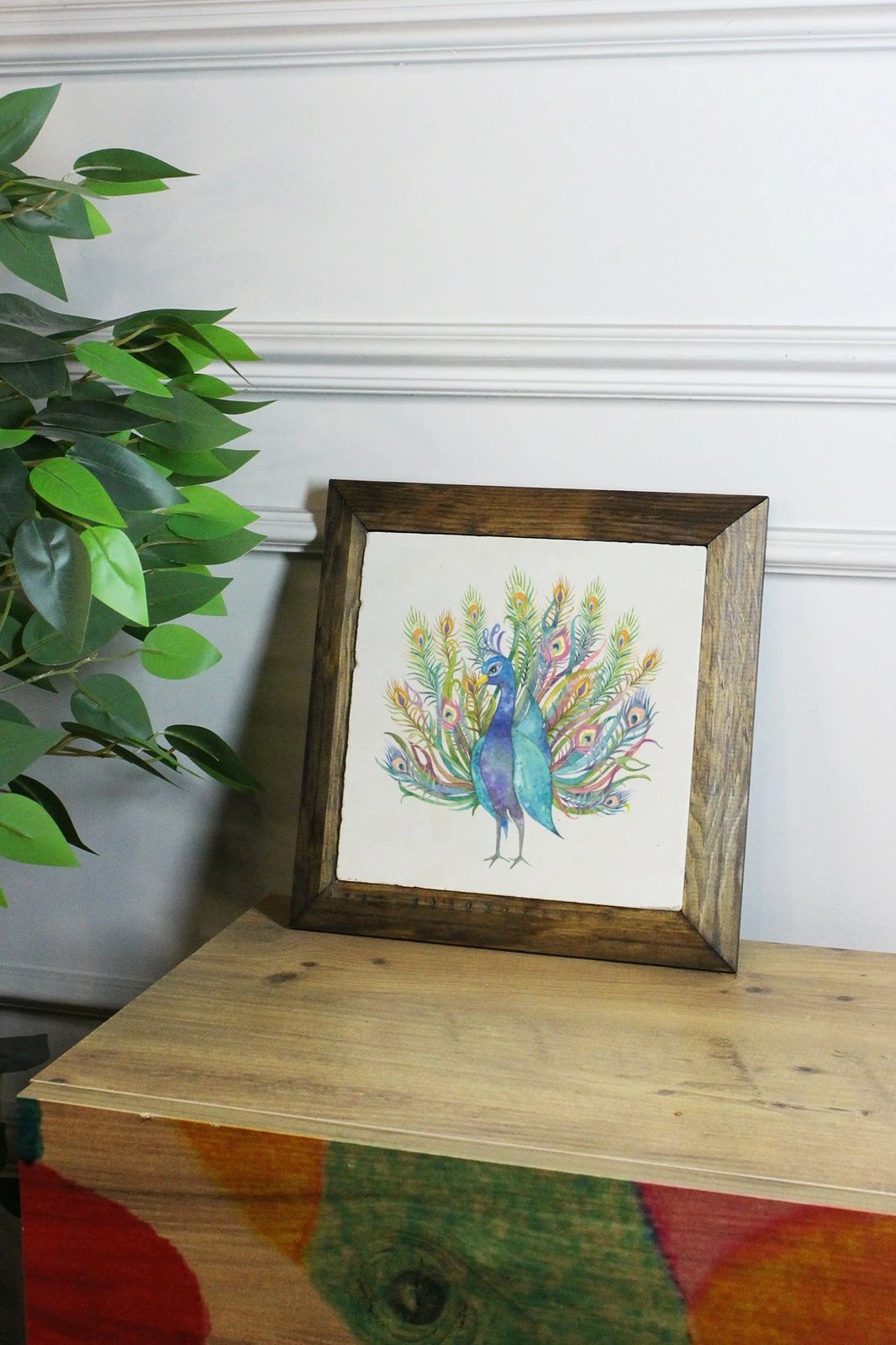 Pikturë dekorative me kornizë, Wallity, Ersytastablo52 - 26, shumëngjyrëshe, 26x26cm