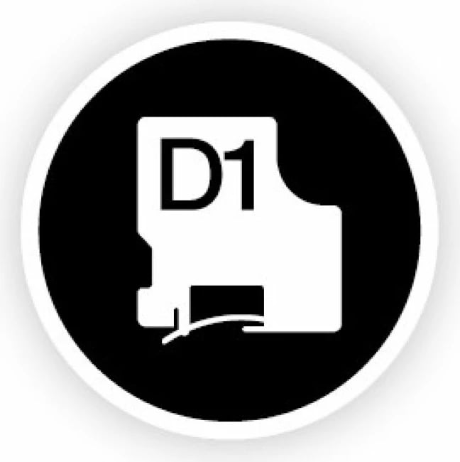 Letër etiketuese DYMO, e bardhë/zezë