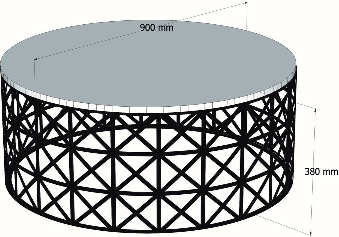 Tavolinë kafeje Hanah Home, Selin, mermer i zi