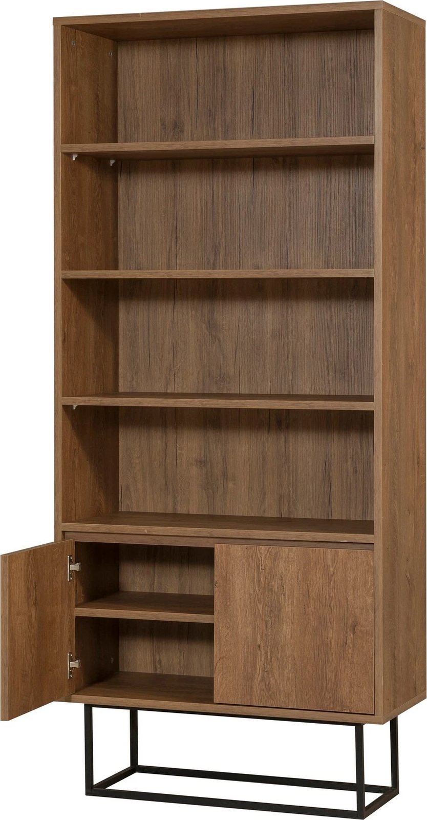 Set mobiljesh për dhomë dite, ngjyrë arre dhe e zezë, Laxus Takım 12