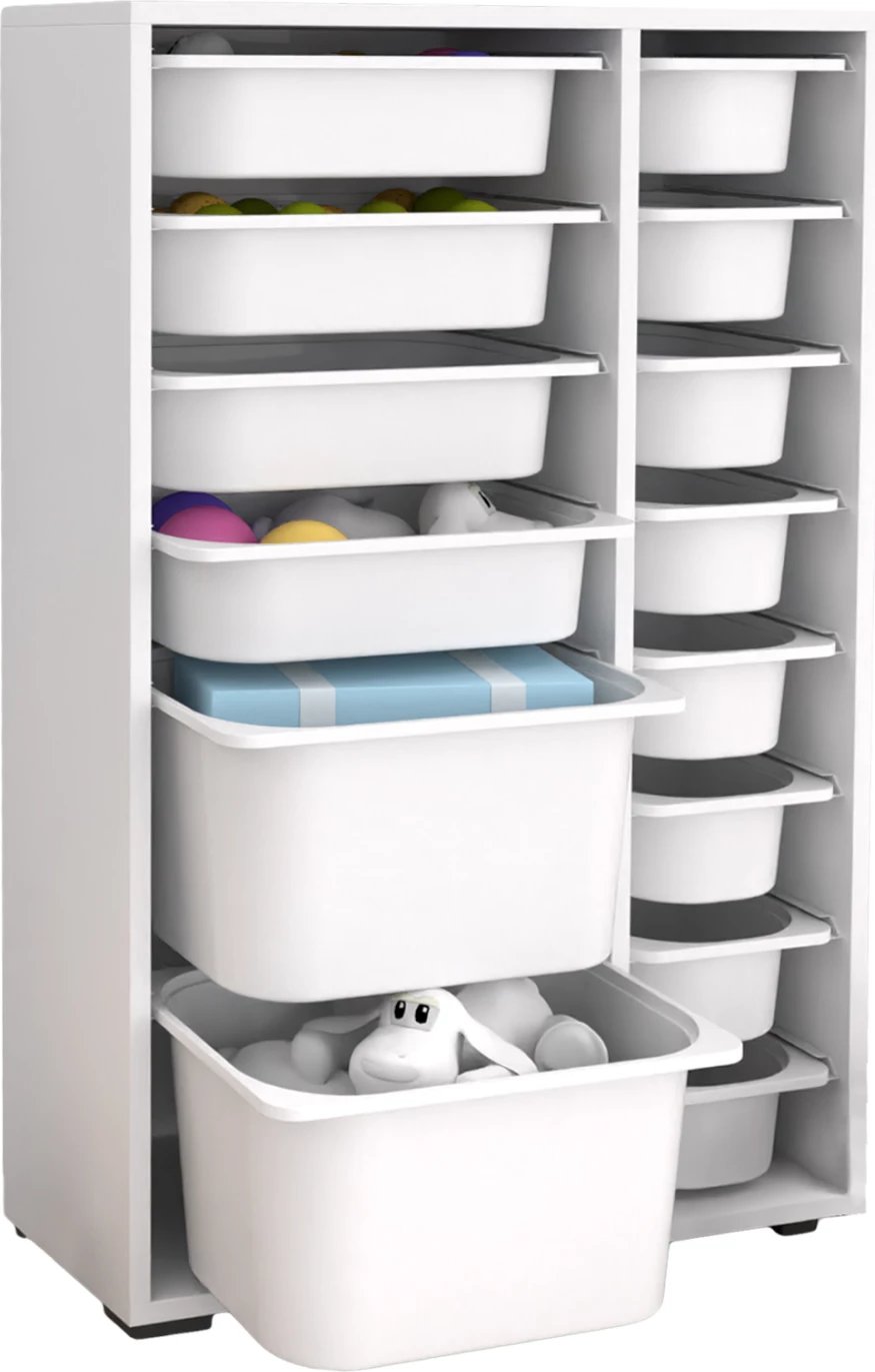 Komodinë melaminë SANI FH18211.01, 14 sirtarë, 69,5x30x109 cm