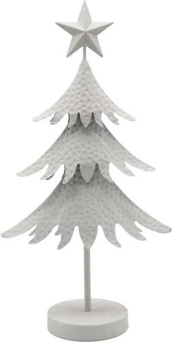 Dekor pemë Krishtlindjes, metal i bardhë, 27.5x13.5x53cm