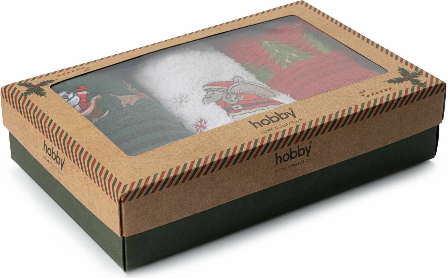 Set peshqirësh për larje (3 copë), temë Krishtlindjesh, Mijolnir, Santa C Set peshqirësh për larje (3 copë), temë Krishtlindjesh, Mijolnir, Santa C