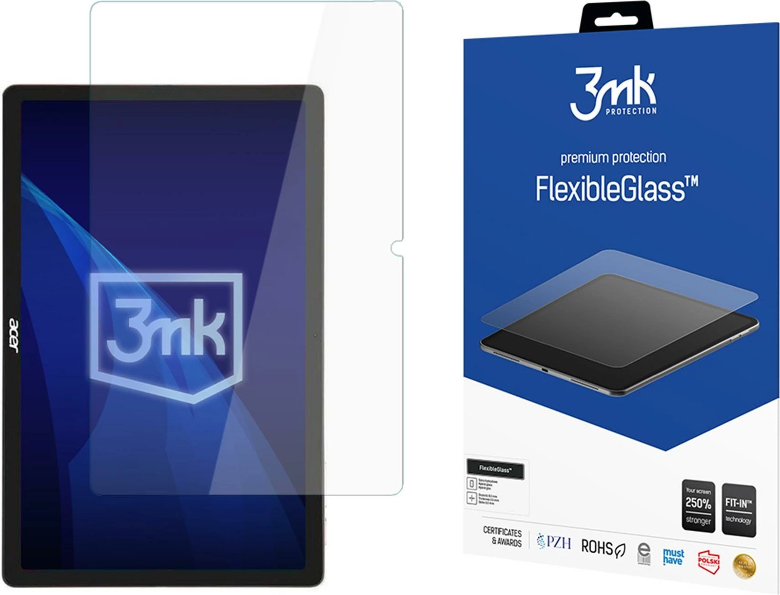 Mbrojtës ekrani hibrid 3mk FlexibleGlass për Acer Iconia iM10 deri 13"