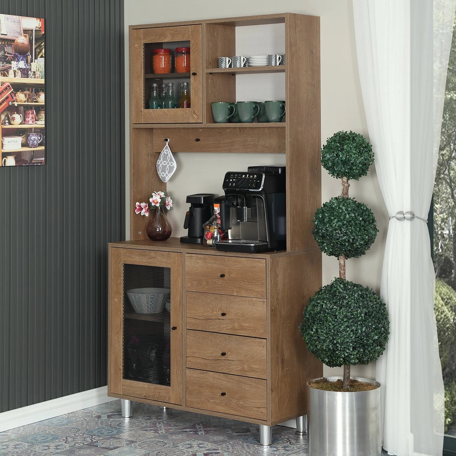 Dollap multifunksional, ngjyrë lisi kaukazian, Grano 96