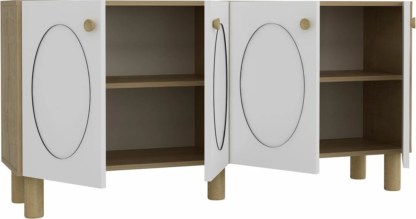 Konsol Skye Decor, Elisa KB150 Bohem, ngjyrë lis safir dhe e bardhë