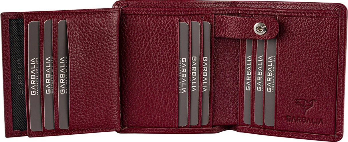 Portofol për burra, Zoozie Bags, ngjyrë e kuqe claret, Metz