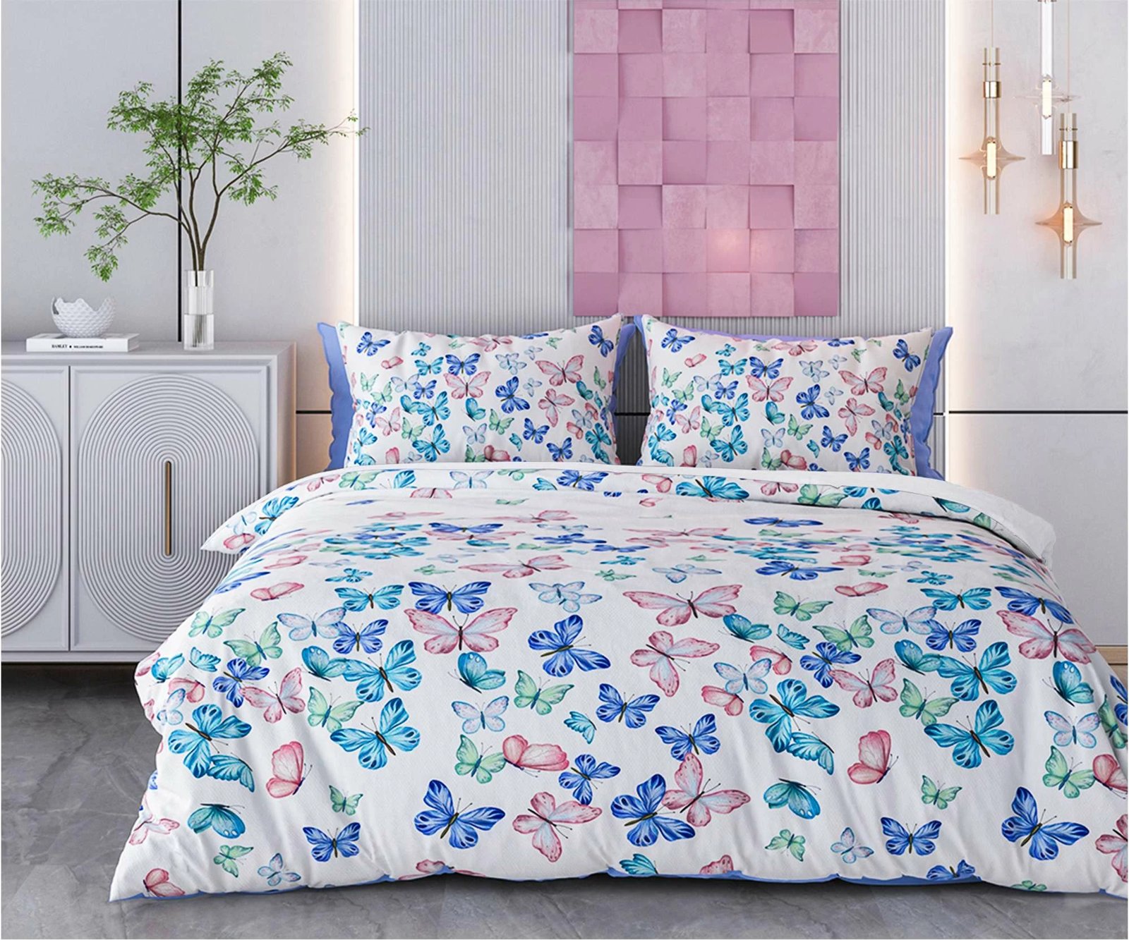 Set mbulesë për jorgan single Butterfly Valley, L'Essentiel Linge de Maison