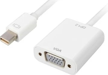 Adapter Sharkoon mini DisplayPort në VGA, 15cm, i bardhë