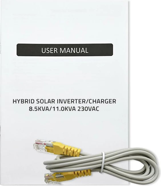 Inverter solar hibrid Qoltec 53862, 11000W, 160A, 48V, MPPT, BMS, Sinus, Wi-Fi, Gjelbër/Bardhë