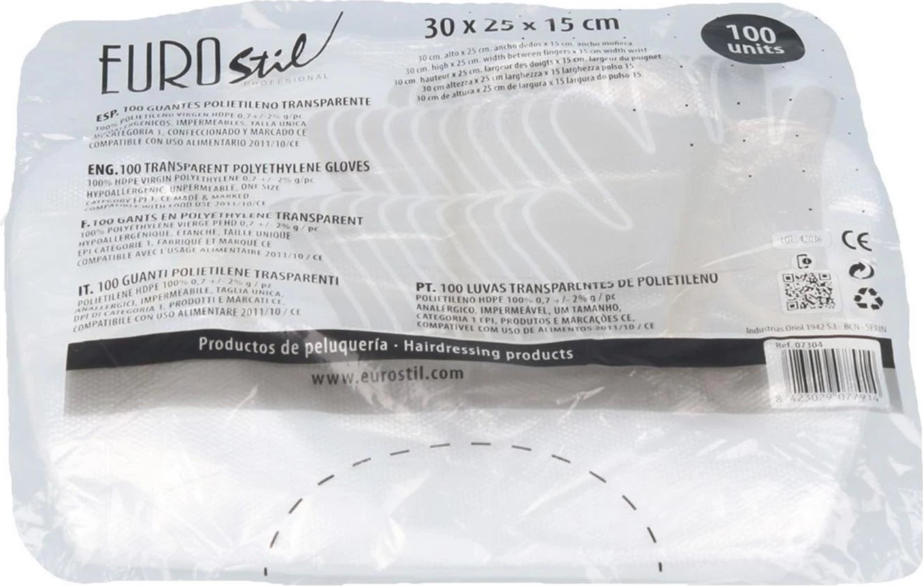 Dorëza të disponueshme transparente Eurostil, 100 copë