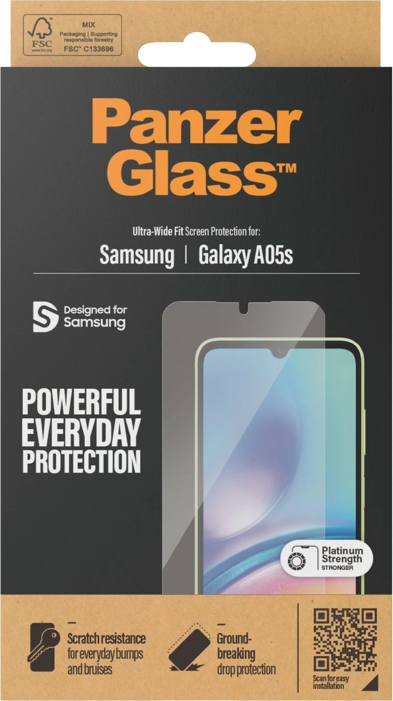 Mbrojtës ekrani PanzerGlass për Samsung Galaxy A05s, transparent