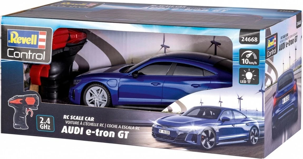 Veture me telekomandë Revell RC Audi e-tron GT 1:24, Kaltër