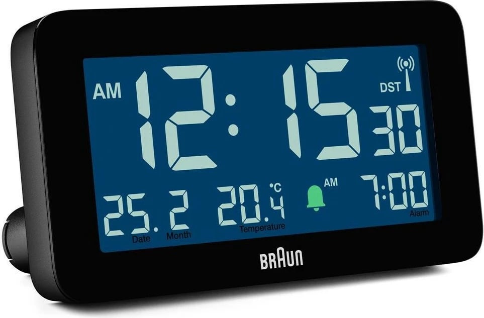 Orë alarmi Braun BC10 DCF-B, digjitale, e zezë Orë alarmi Braun BC10 DCF-B, digjitale, e zezë