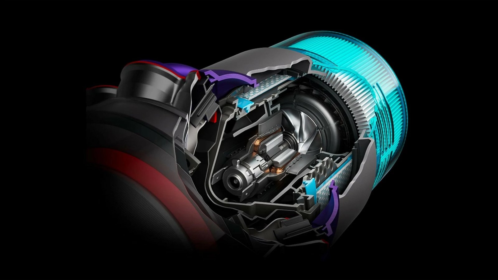 Fshesë me korrent pa kabllo Dyson Gen5Detect Absolute, e kuqe/argjend/turkuaz