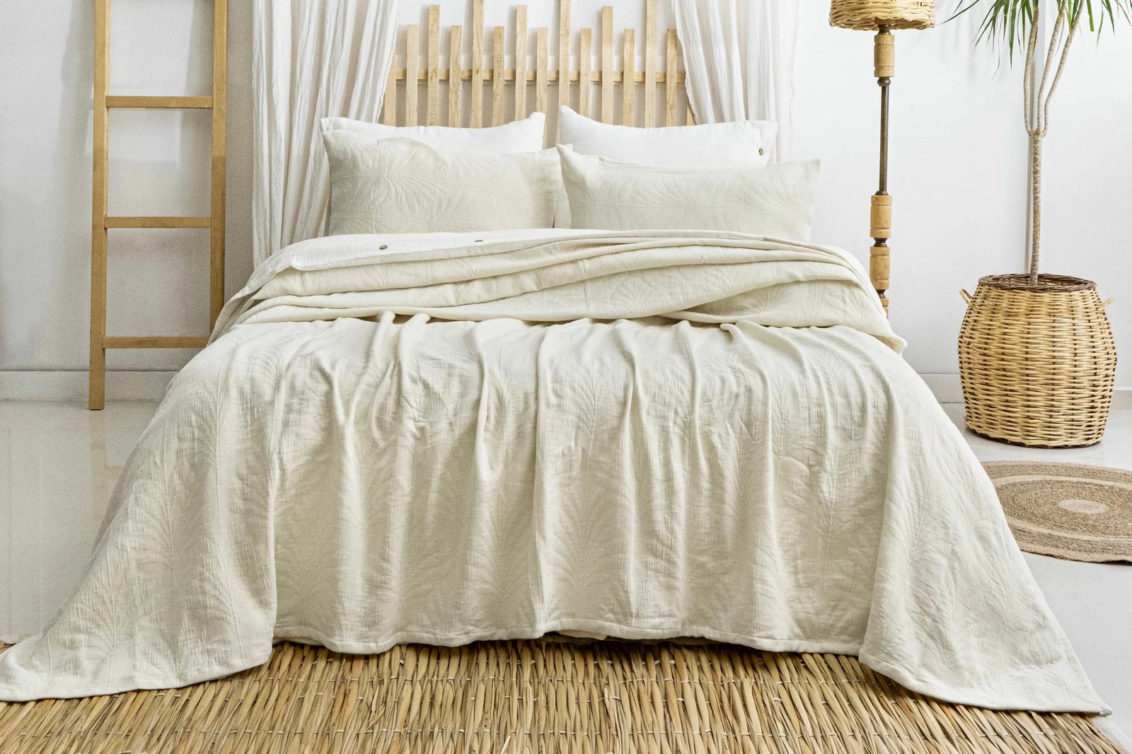 Set mbulesë krevati dopio Silvia, krem