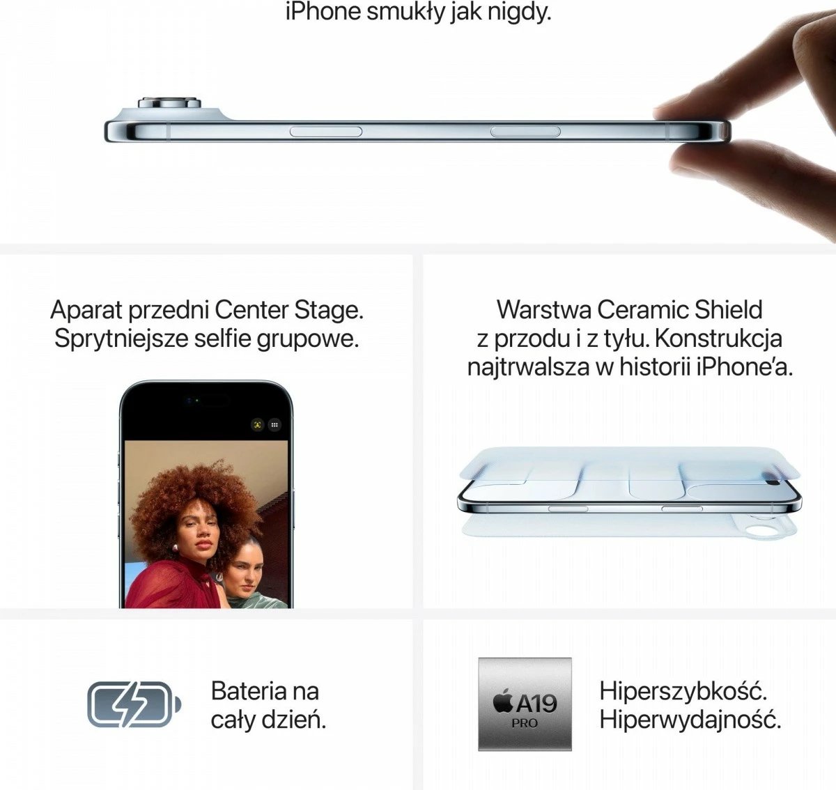 Celular, Apple, iPhone Air, 1TB, 6.5", 5G, A19 Pro, USB-C, iOS 26, White Cloud