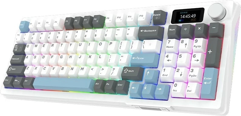 Kasë mekanike Aqirys Atria, 96%, 95 taste, RGB, USB Type-C, e bardhë