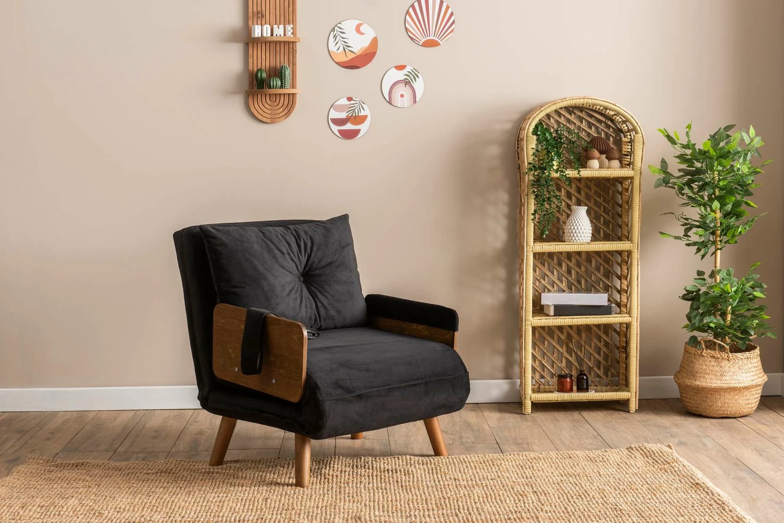 Krevat-karrige një vendës, Atelier del Sofa, Cosmo Single, e zezë