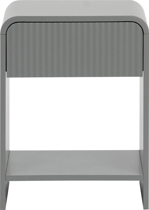 Komodinë nate Zeplen, MDF, ngjyrë gri, 40x40x53cm