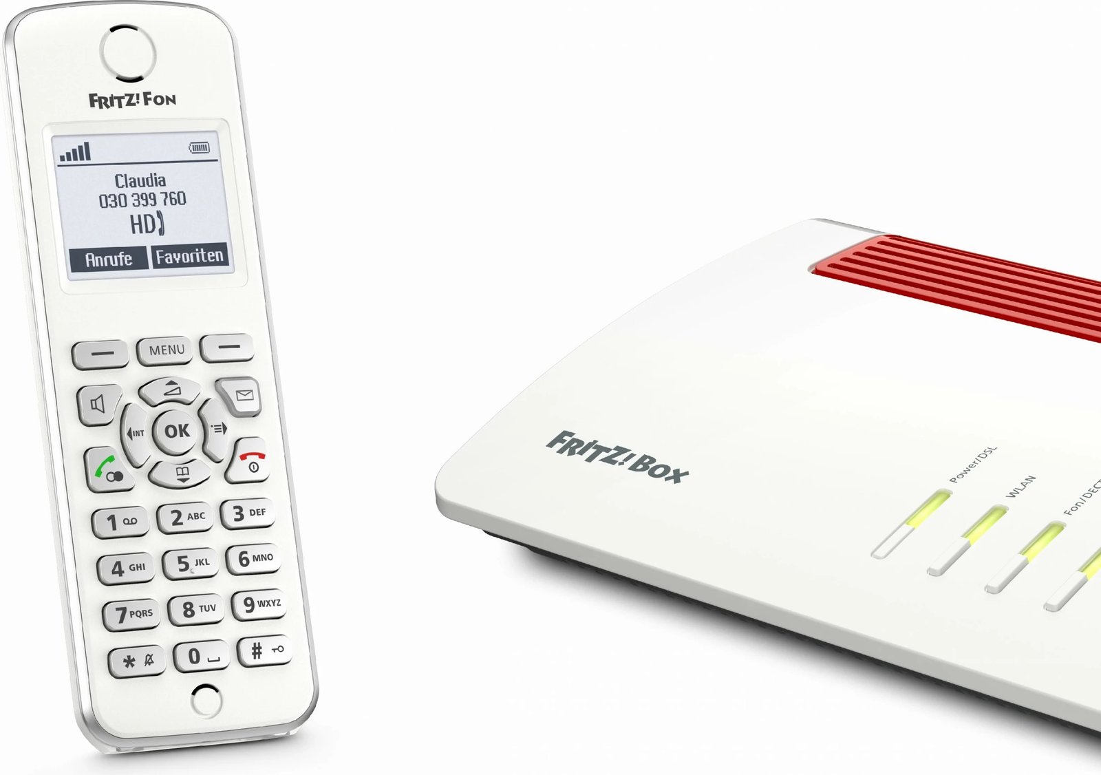 Telefon DECT AVM FRITZ!Fon M2, Wireless, 300 kontakte, Bardhë