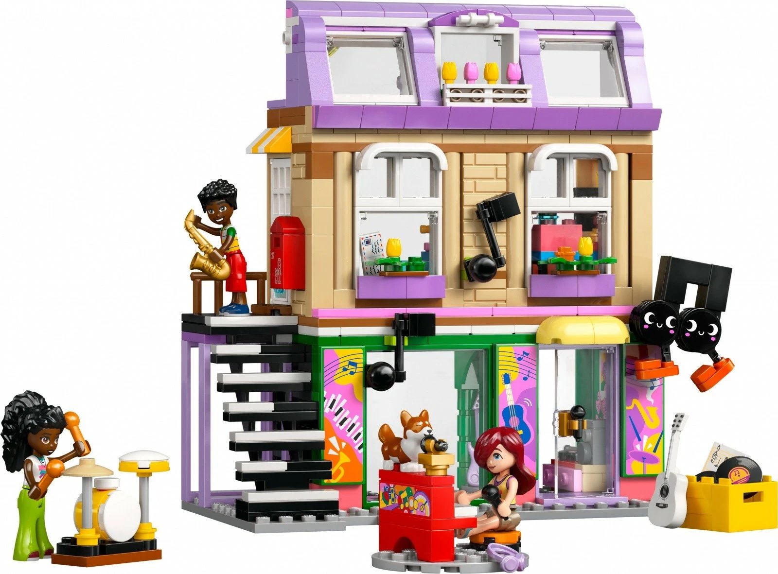 Set LEGO Friends Music Shop & Apartment 42653, 483 pjesë, për fëmijë, shumëngjyrësh