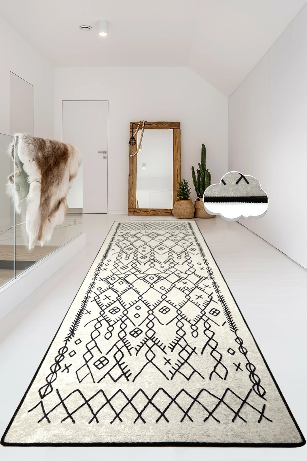 Qilim për korridor, ngjyrë ecru, Conceptum Hypnose, 80x100cm