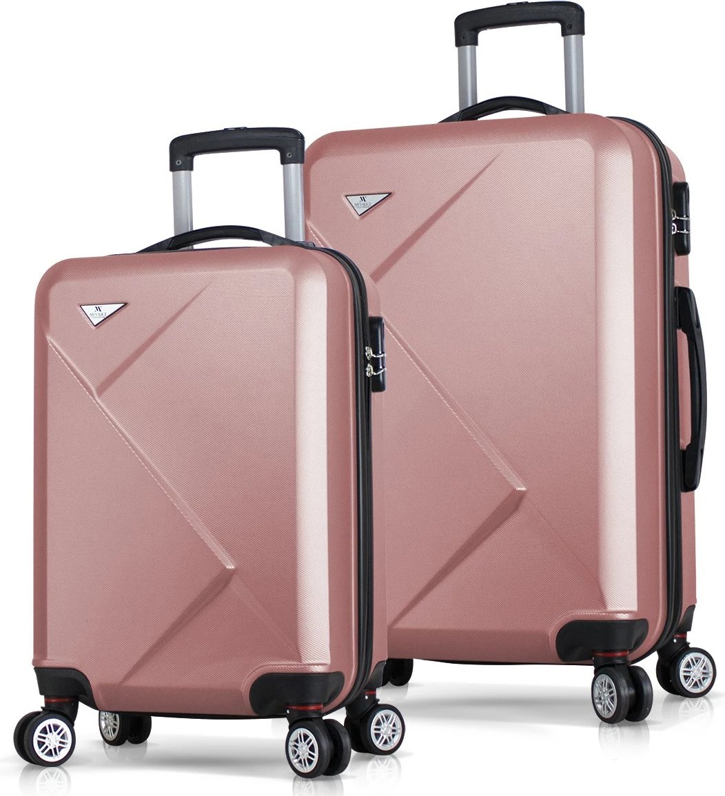 Set valixhesh (2 copë), ngjyrë rozë gold, Zoozie Bags, 6851