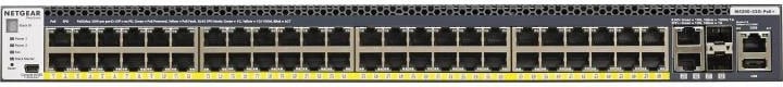Switch, Netgear, ProSAFE M4300-52G-PoE+ GSM4352PB-100NES, 48 porta PoE+, uplink 10G, i grumbullueshëm