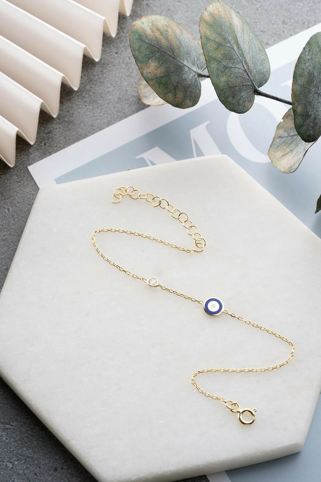 Byzylyk argjendi Jumeon, NRZ999640, ngjyrë ari, kaltër e bardhë