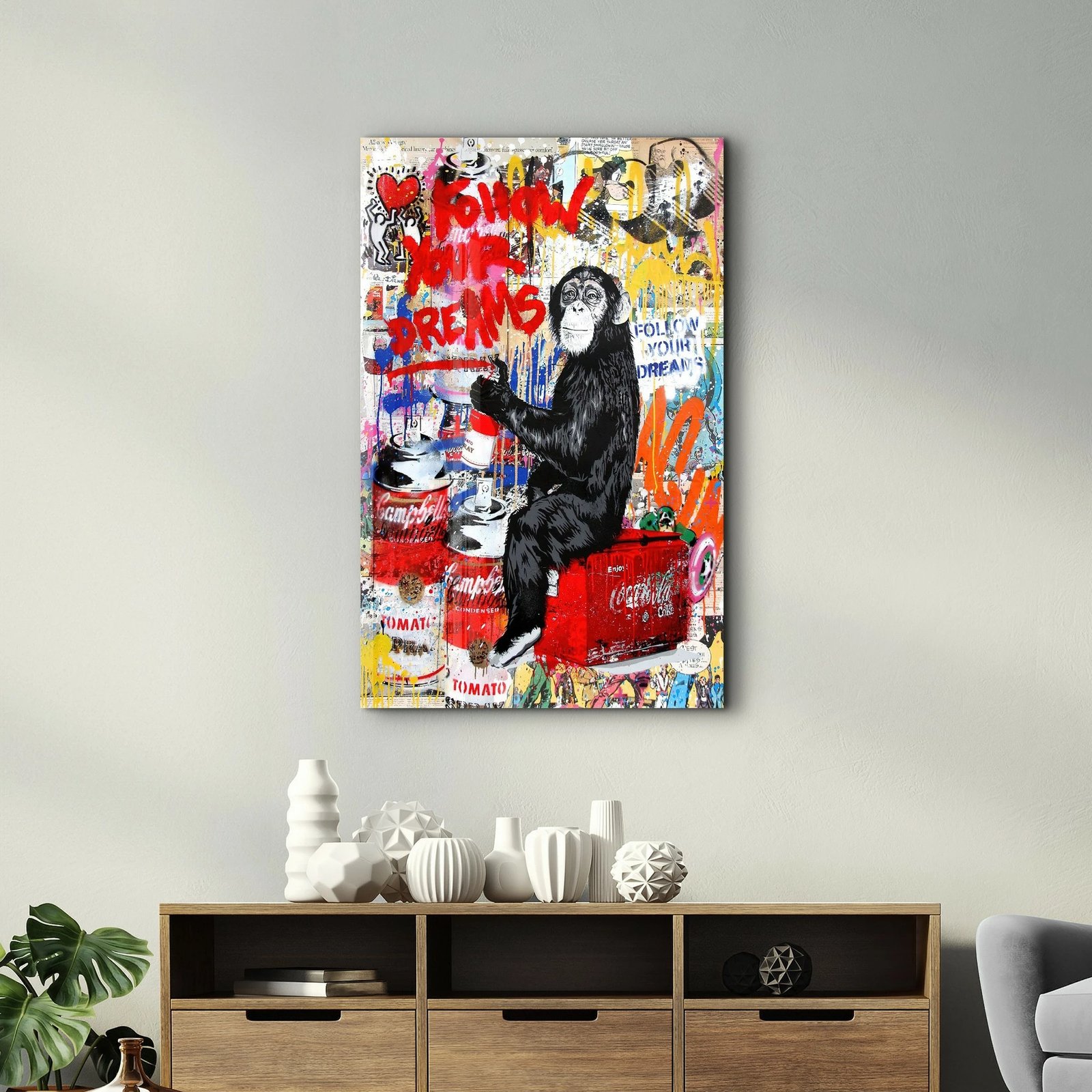 Pikturë dekorative prej xhami të temperuar, Wallity, CAM-6014, 46x72cm