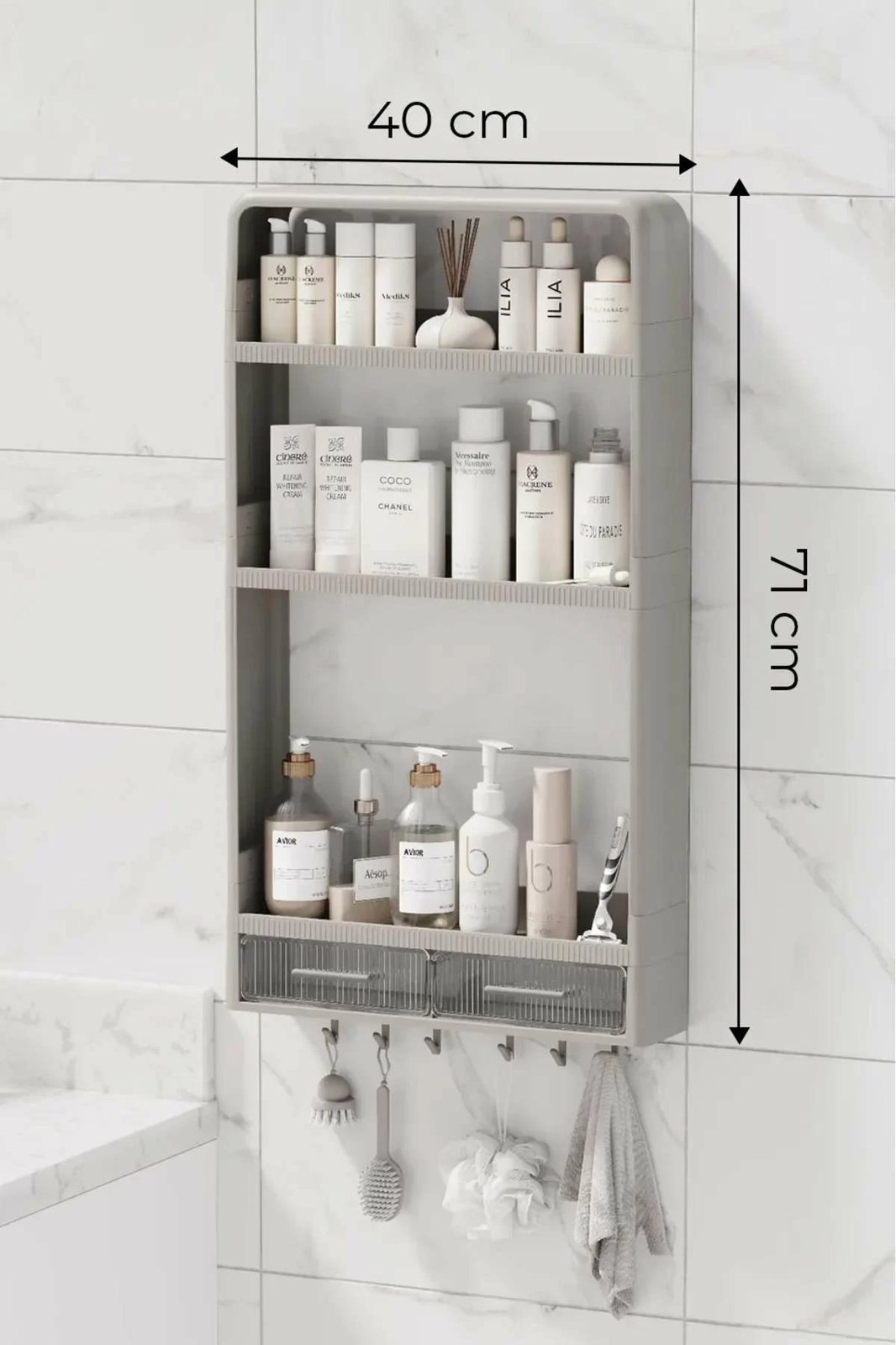 Raft multifunksional, ngjyrë kafe, Hermia Concept, MCH0011317