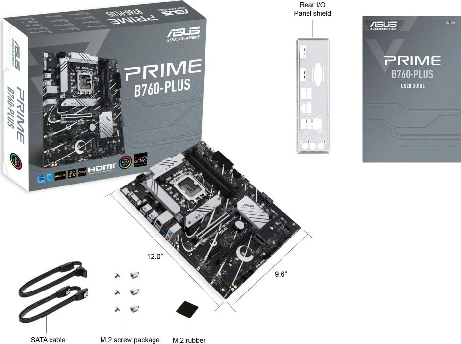 Pllakë amë Asus PRIME B760-PLUS, ATX, LGA1700, DDR5, e zezë