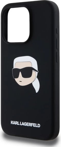 Mbështjellës Karl Lagerfeld KLHMP15XSKHPPLK për iPhone 15 Pro Max 6.7", silikon, MagSafe, i zi