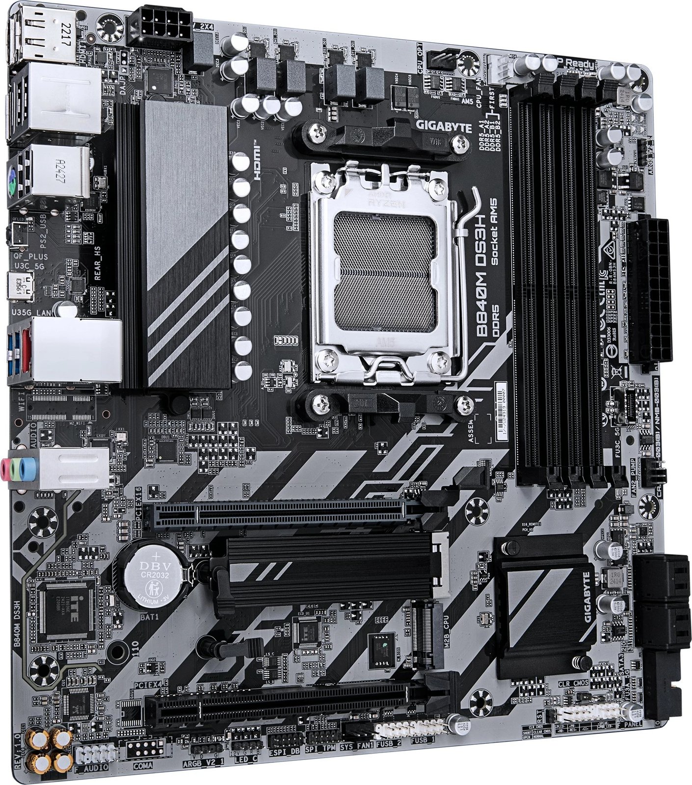 Pllakë amë Gigabyte B840M DS3H, AMD Ryzen 9000, DDR5, PCIe 4.0