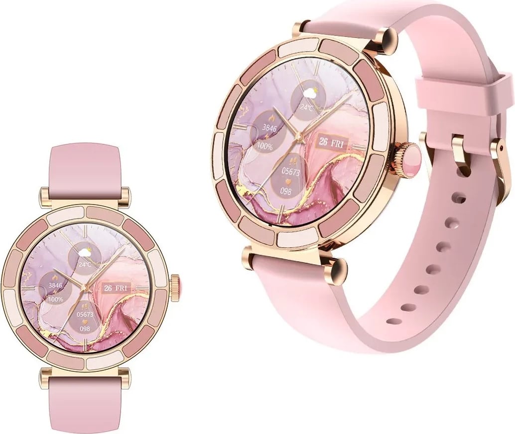 Smartwatch meanit M45, 1.27", rozë