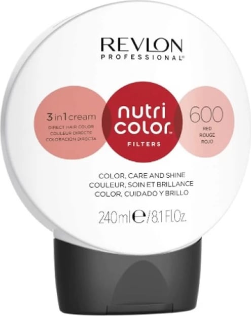 Krem për ngjyrosje flokësh Revlon Nutri Color Filters Fashion 600 e kuqe 240ml