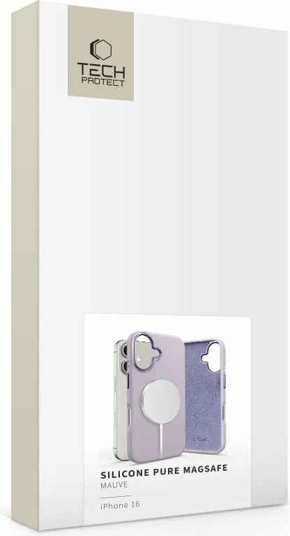Mbështjellës Tech-Protect Silicone Pure MagSafe për iPhone 16, Violet